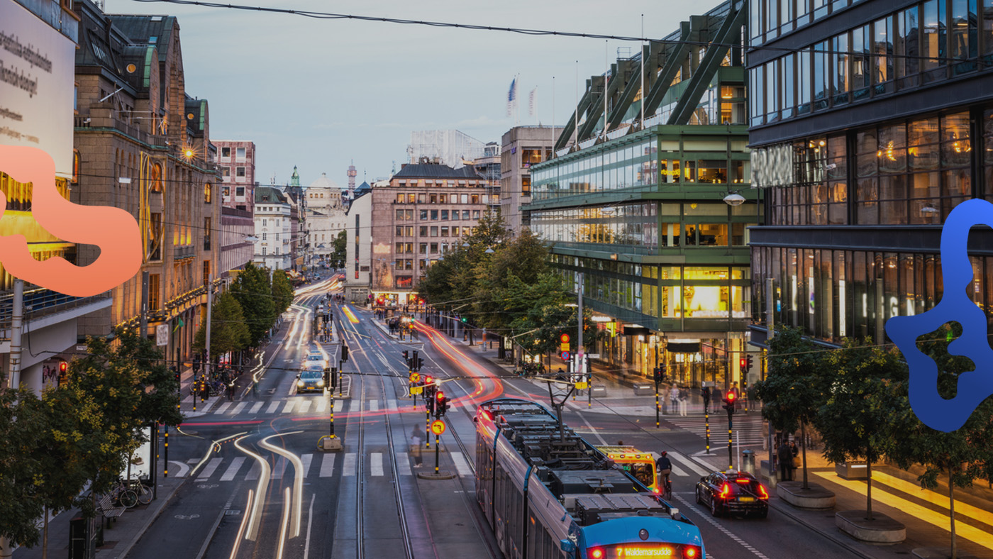 Vy över centrala Stockholm där du kan hitta extrajobb